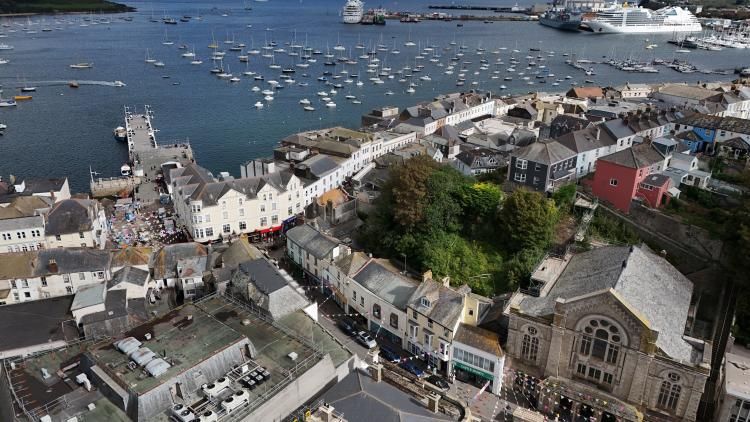 .Waterfront Falmouth Cornwall UK drone,aerial By steve